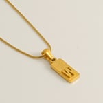 Gold color / 1 Piece Simple Series Hip-Pop/Rock Letter W Stainless Steel  Gold Color Unisex Pendant Necklaces Picture23